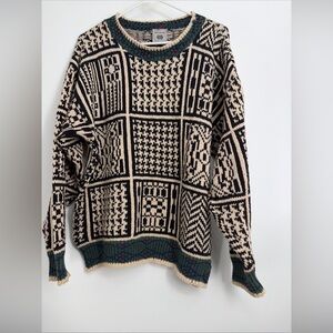 Vintage Mackinaw Grandpa Sweater Pullover Knit Men’s M